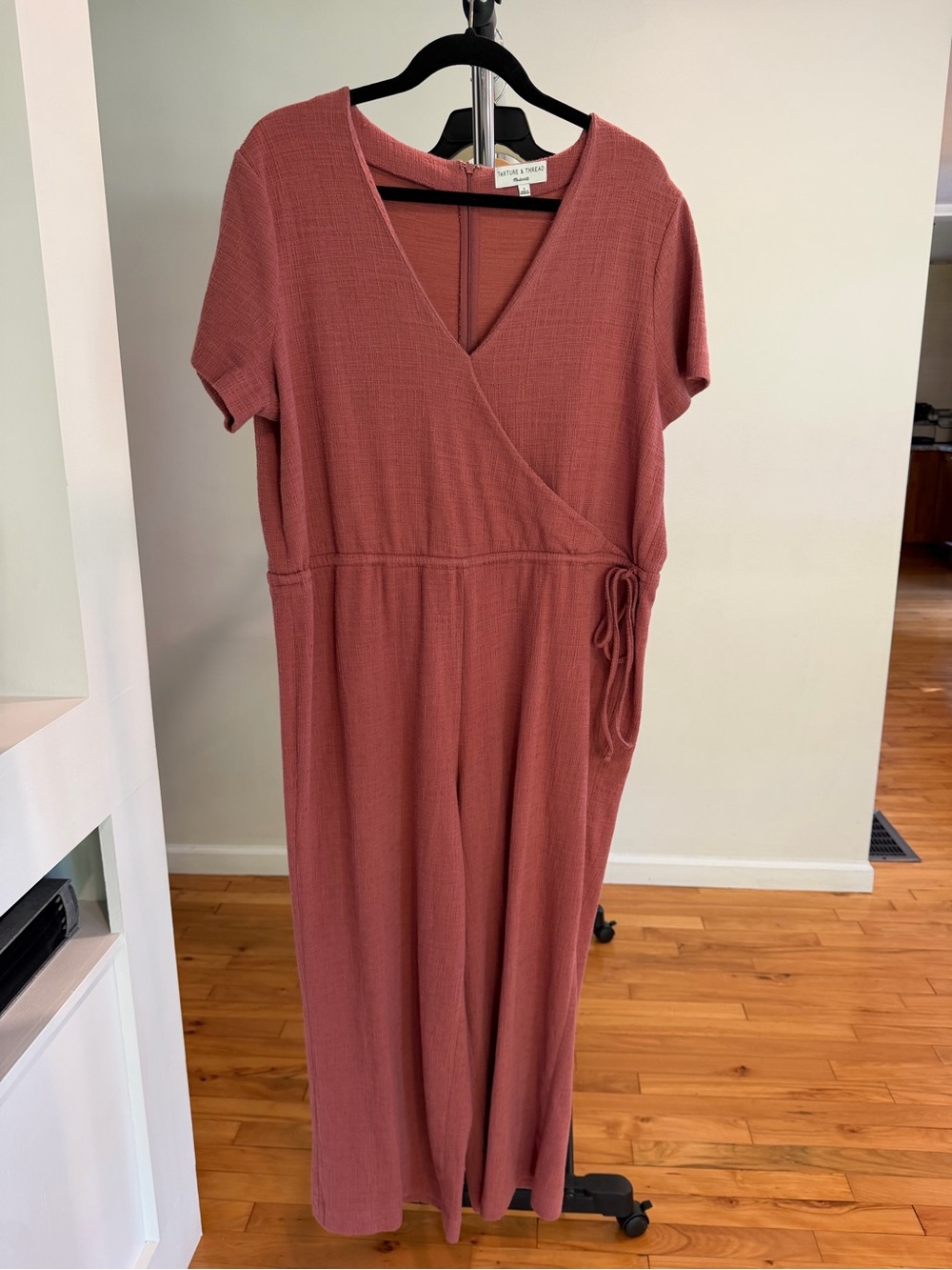 Madewell Dusty Rose Wrap-Front Jumpsuit
